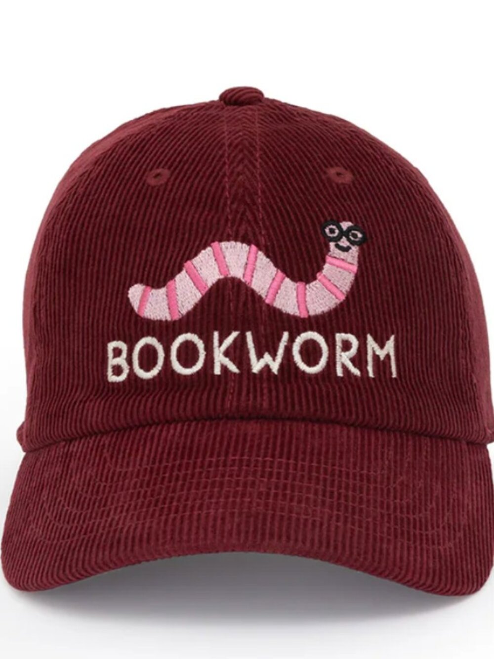 Out of Print Corduroy Bookworm Hat, NWOT, Burgundy